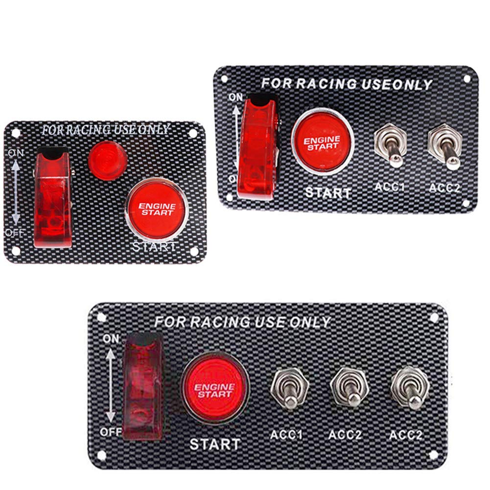 Buy 12V Racing Car Ignition Switch Panel with Engine Push Button