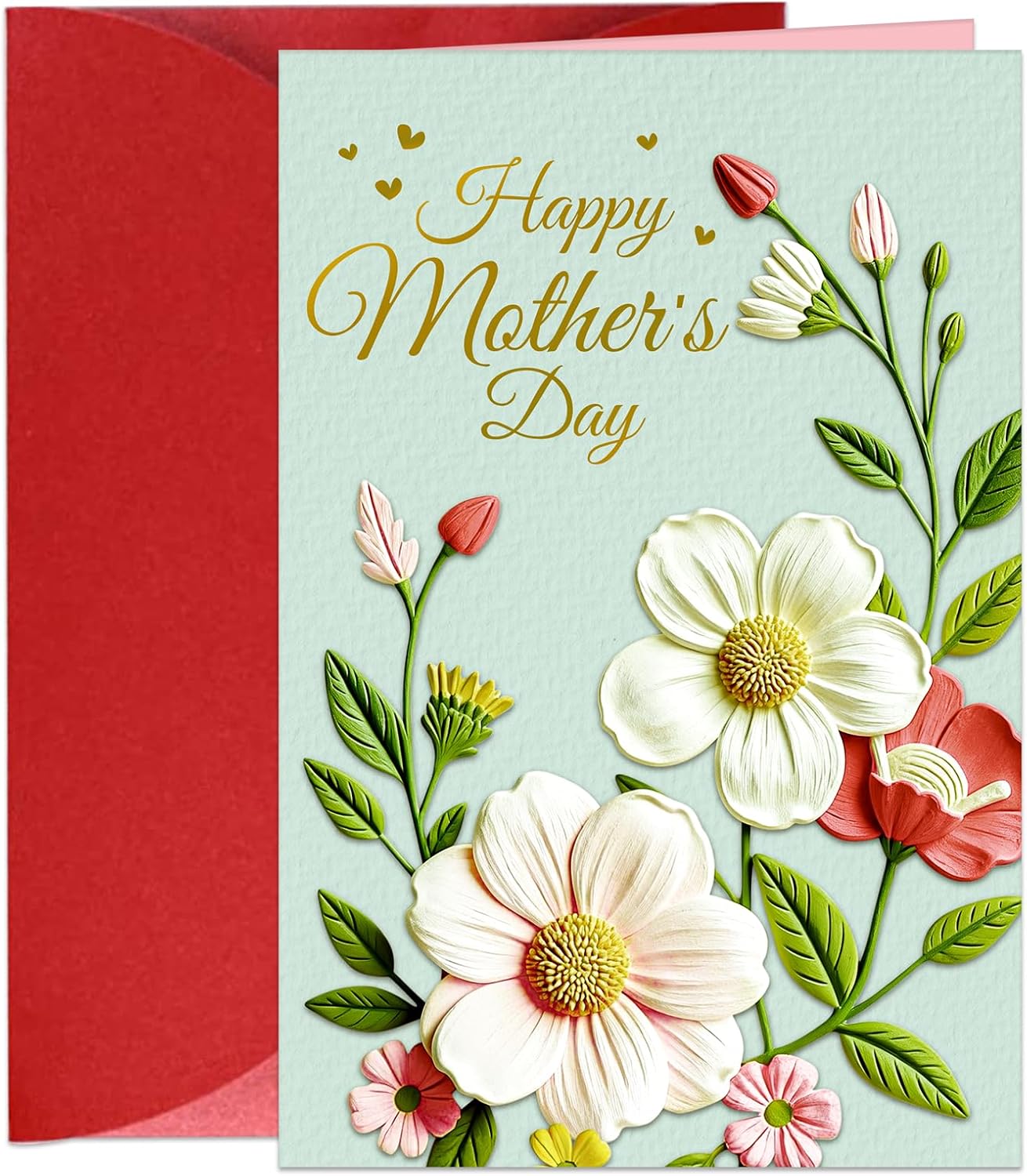 Amazon.com : GMEMNOV Mothers Day Card from Daughter Son - Flower ...