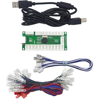 SJJX Zero Delay USB Encoder LED Joystick Kit Arcade DIY Controller For PC Retropie Raspberry Pi MAME