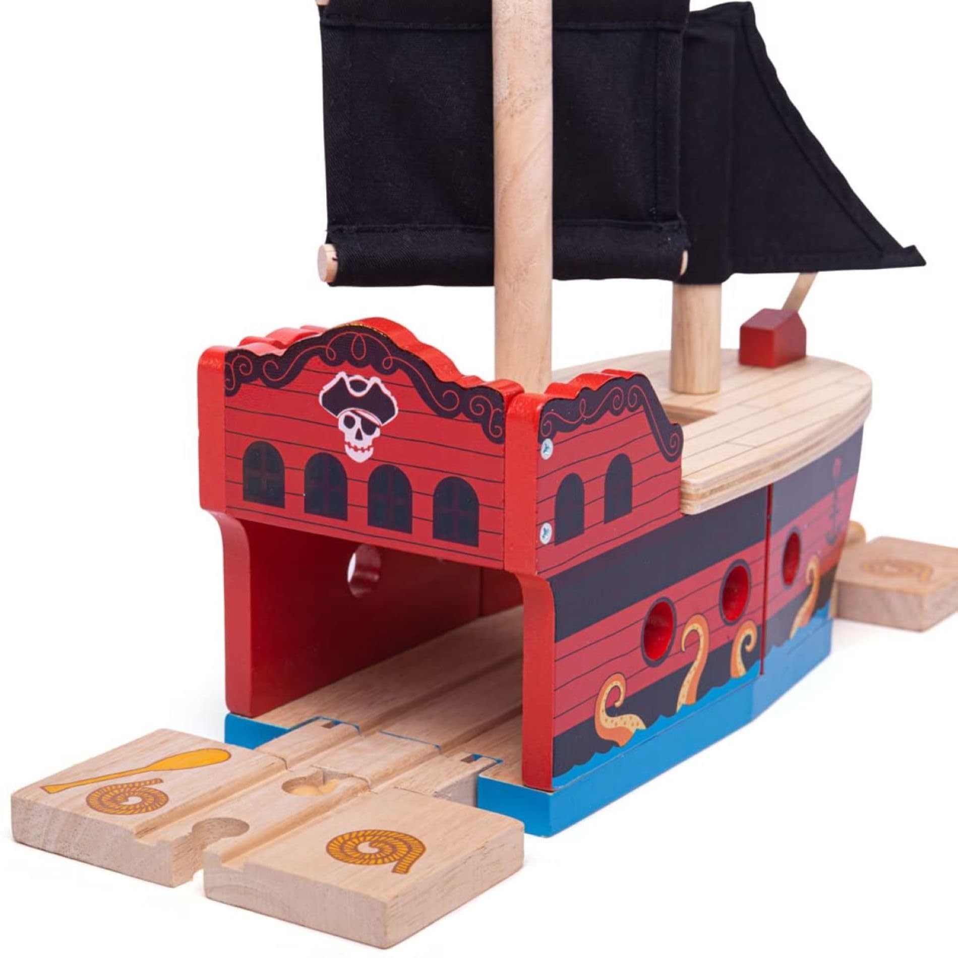 Bigjigs Rail Freibeuter-Galeone, Holz-Zugzubehör