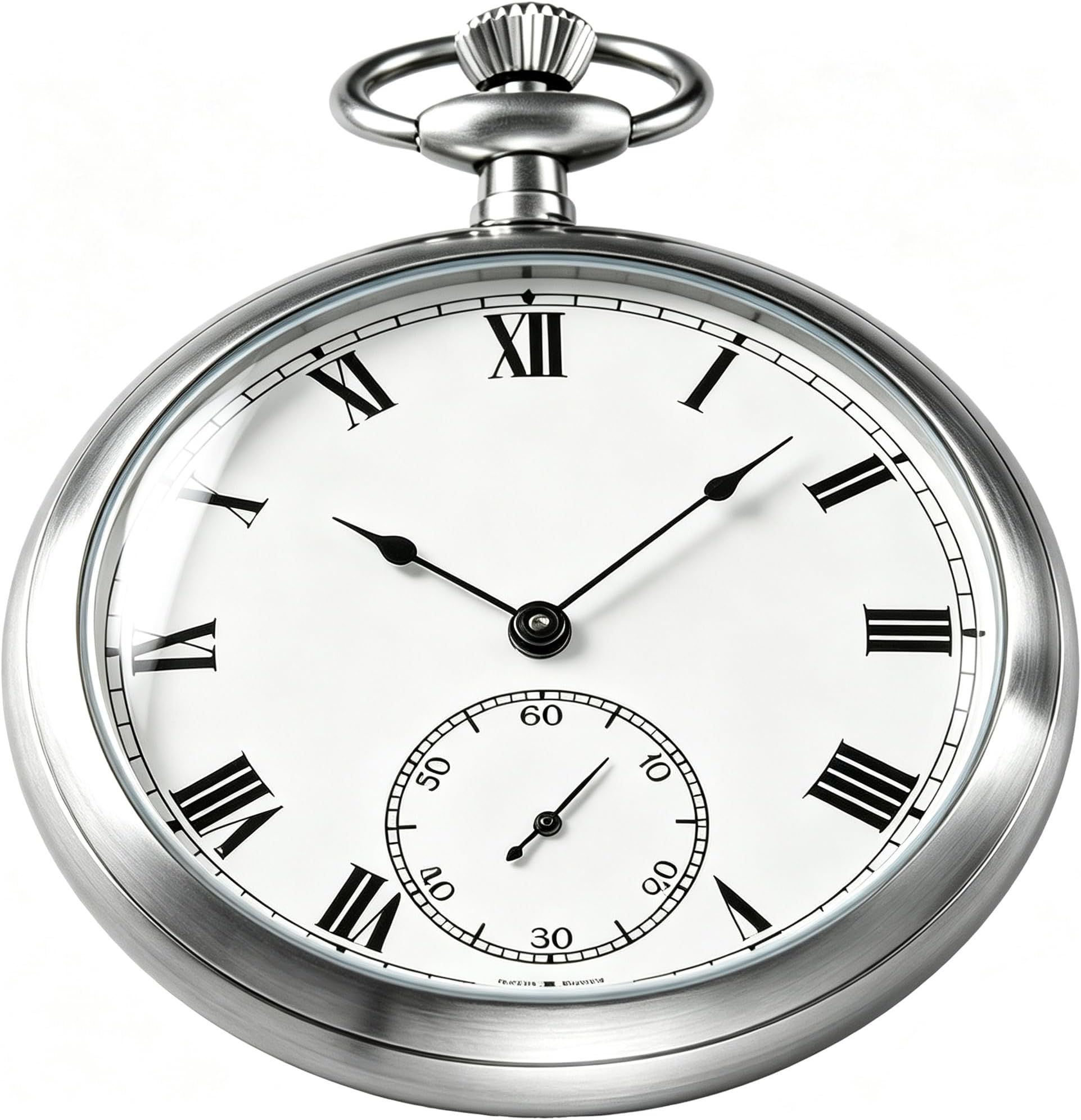 Resistance Full Steel Pocket Watch Mechanical Hand Wind Antique Clock Honed Stainless Original with Chain & Box