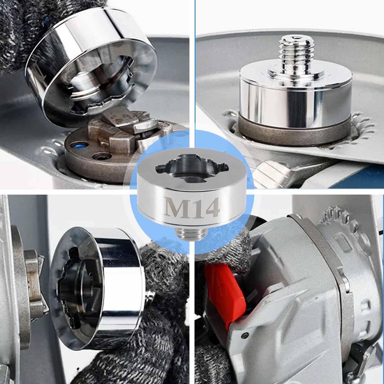 Adaptateur X-LOCK vers M14, 3 Pièces pour Meuleuse d'Angle, Compatible avec Système Bosch X-LOCK, Jeu d'Adaptateur à Verrouillage Rapide pour Disques à Tronçonner et à Meuler