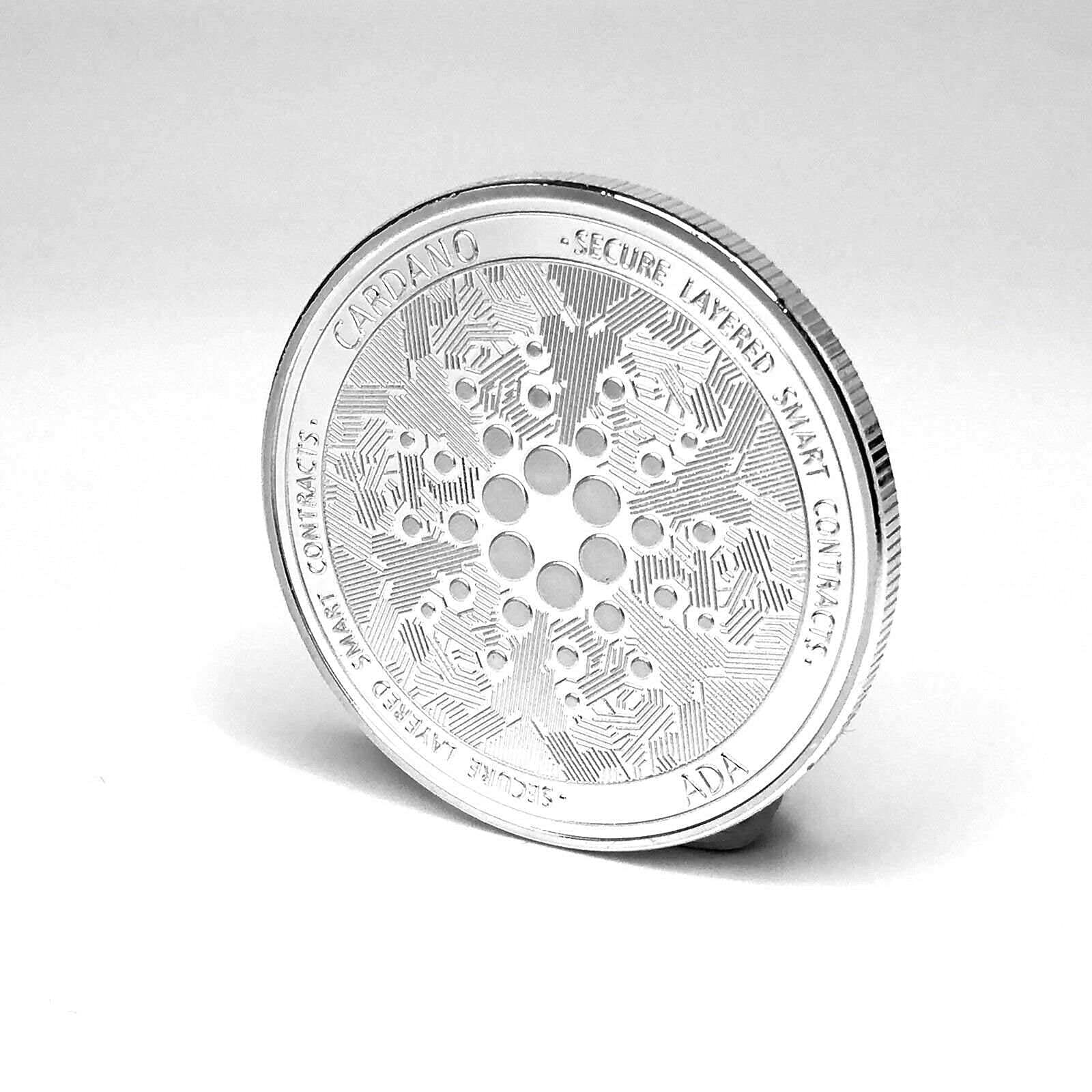 Cardano ADA | Contratos inteligentes con capas seguras | Moneda virtual de  criptomonedas | Moneda de arte del desafío chapado en plata | Bitcoin :  Amazon.com.mx: Juguetes y Juegos