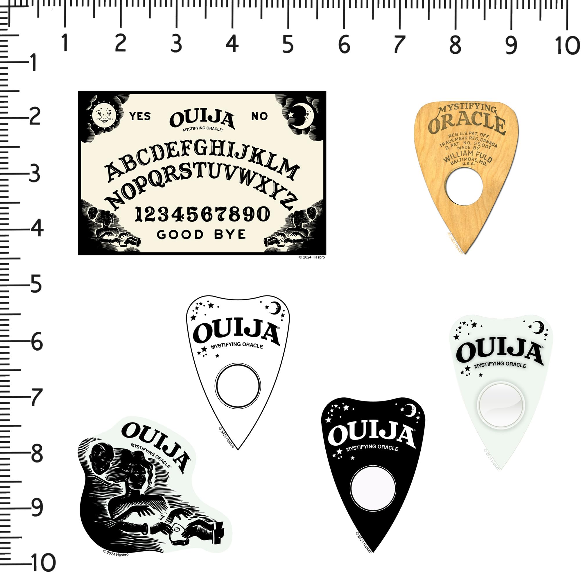 Ouija Vinyl-Aufkleber, groß, 50 Stück, für Laptop, Wasserflasche, Scrapbooking, Tablet, Skateboard, drinnen und draußen