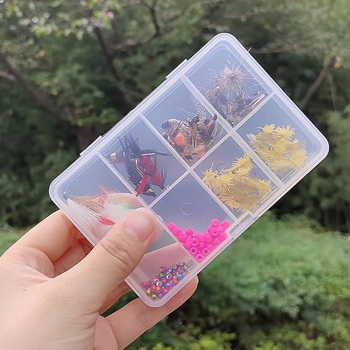 Miniatura 6 de Aventik 2 cajas de aparejos de pesca, cajas de plástico para aparejos de pesca, caja organizadora de almacenamiento (caja de aparejos de gancho 9C)