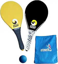 Raquete de Frescobol - Semelhante Fibra Kit 02 Raquetes, 01 Bola, 01 Sacola