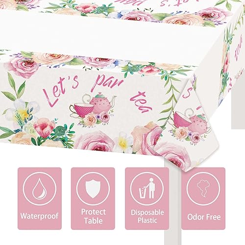 Miniatura 7 de 166 piezas de té para tres decoraciones de fiesta, té de oro rosa para tres globos, globos de la hora del té, kit de guirnalda de arco, juego de