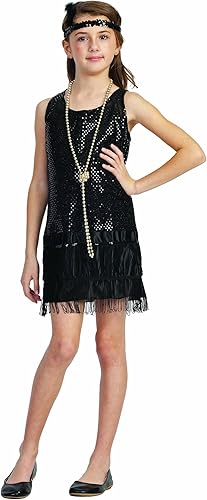 Miniatura 2 de Flapper de lentejuelas negro mediano 8-10