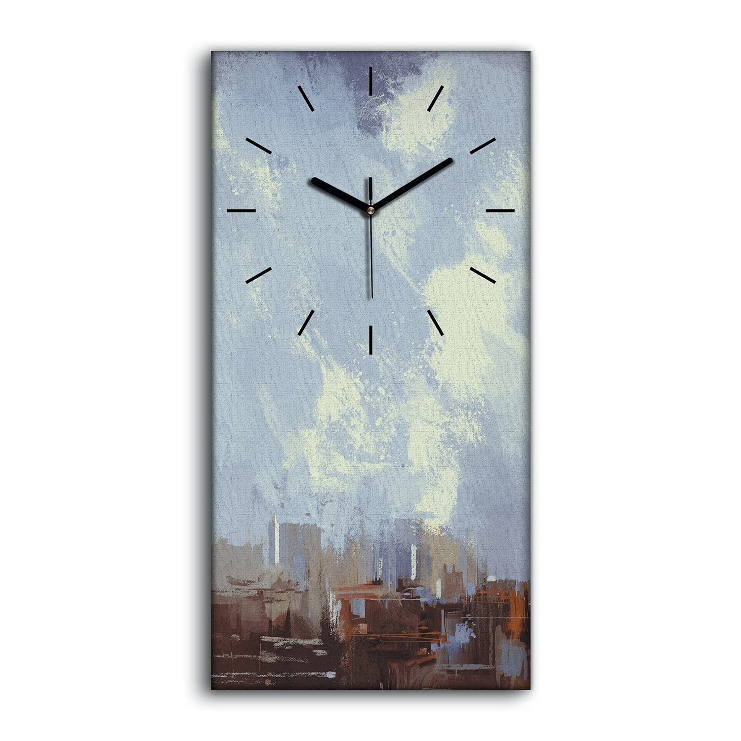 Horloge sur toile art moderne salon décoration chambre 30x60