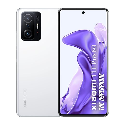Xiaomi 11T Pro 5G (Moonlight White, 8GB RAM, 128GB Storage) | SD 888 5G | 120 Hz True 10-bit AMOLED | 120W HyperCharge | Upto 5000 Extra Off on Exchange | 6 Months Free Screen Replacement for Prime