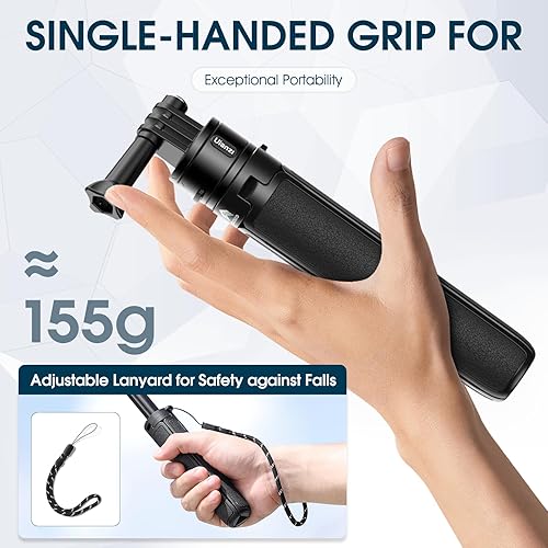 Miniatura 6 de ULANZI MT-34 Trípode extensible para selfie stick para Gopro, Go Quick II 20.7 pulgadas cámara de acción trípode con correa de mano 4 etapas