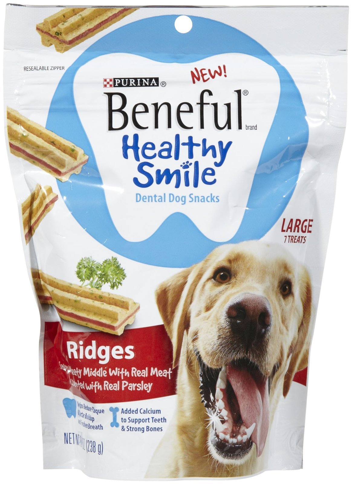 Purina Beneful Healthy Smile Dental Ridges Large Dog Treats - 8.4 Oz. Pouch