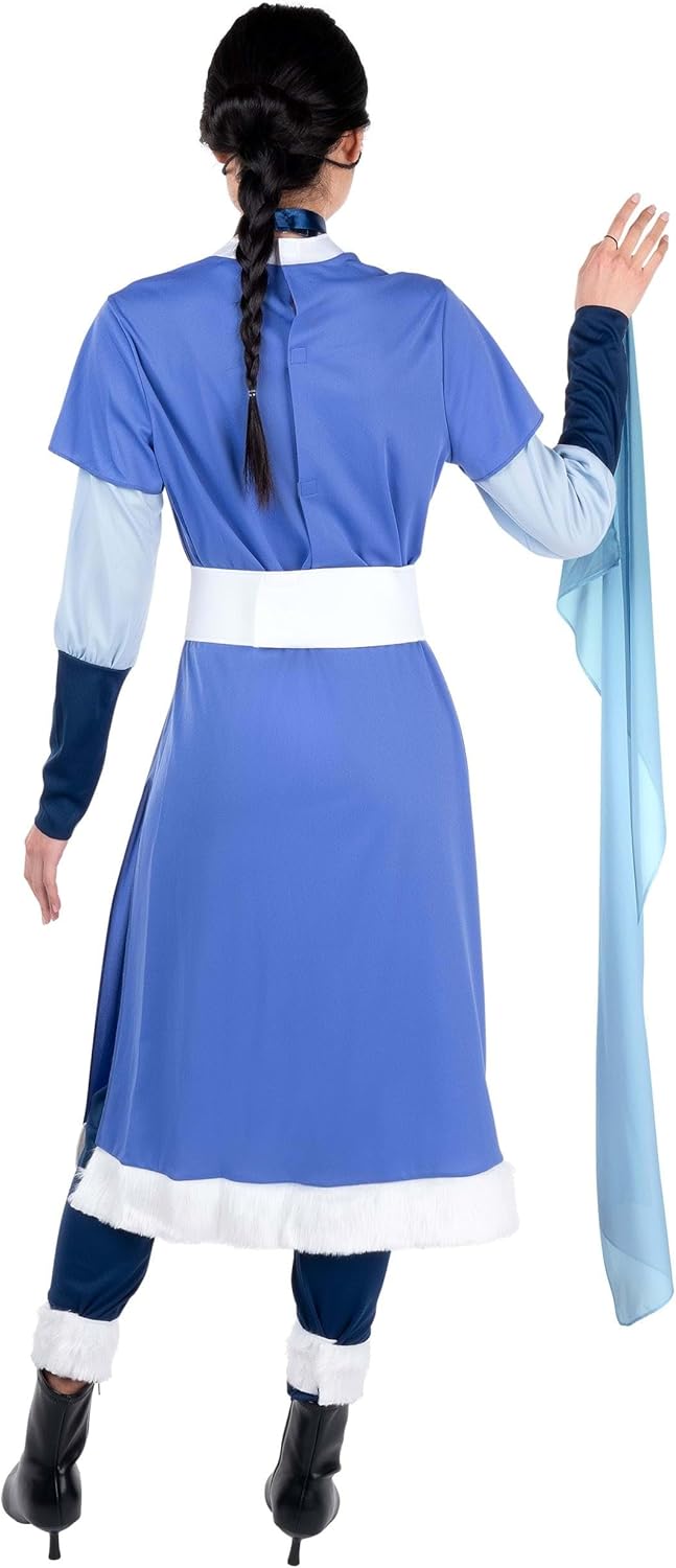 Women Deluxe Avatar The Last Airbender Katara Costume | Character Cosplay Outfit with Water Tribe Style