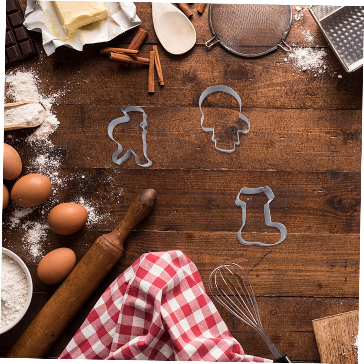 UPKOCH 18pezzi Stampi Per Biscotti Natalizi Inossidabile Creativi e Facili Da Usare Per Decorare Dolci e Frutta Per Feste Di Natale e Compleanni