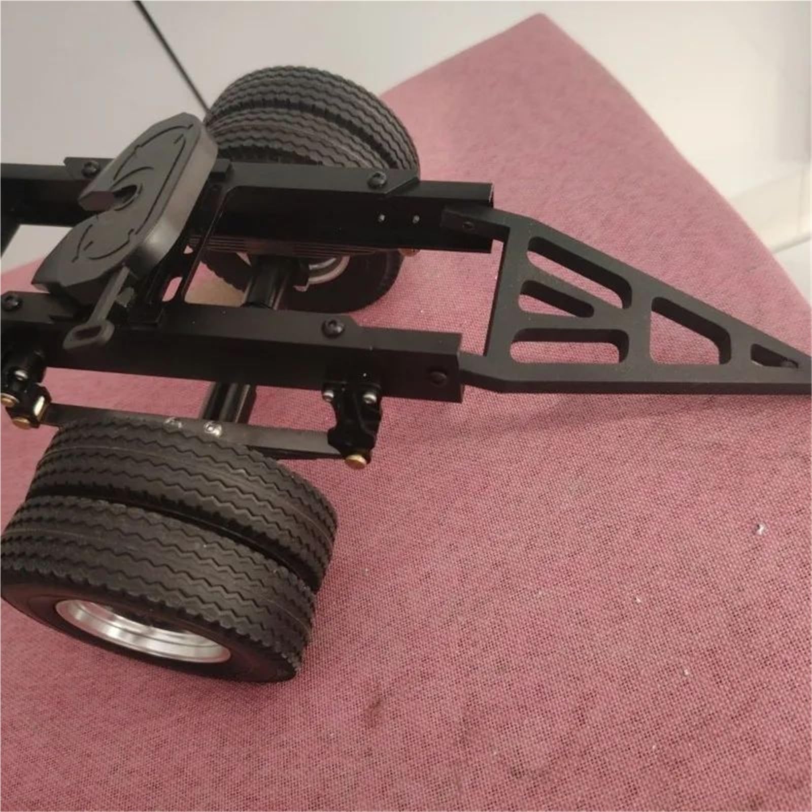 Trasferimento A Singolo Asse Rimorchio In Metallo Per Tamiya Per SCANIA 770S Per VOLVO Per ACTROS 3363 Per MAN 1/14 RC Auto Parti Ricambio RC Componenti