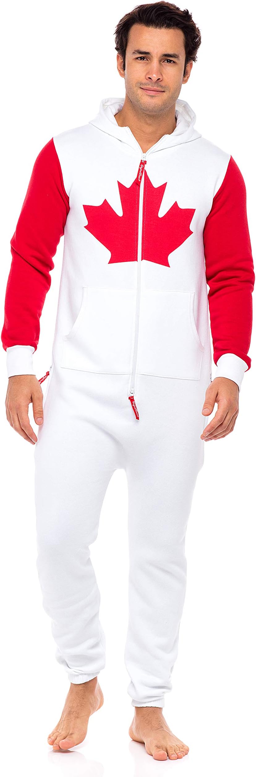 Men's Onesie One Piece Pajamas Unisex Non Footed Playsuit Adult Printed Jumpsuit