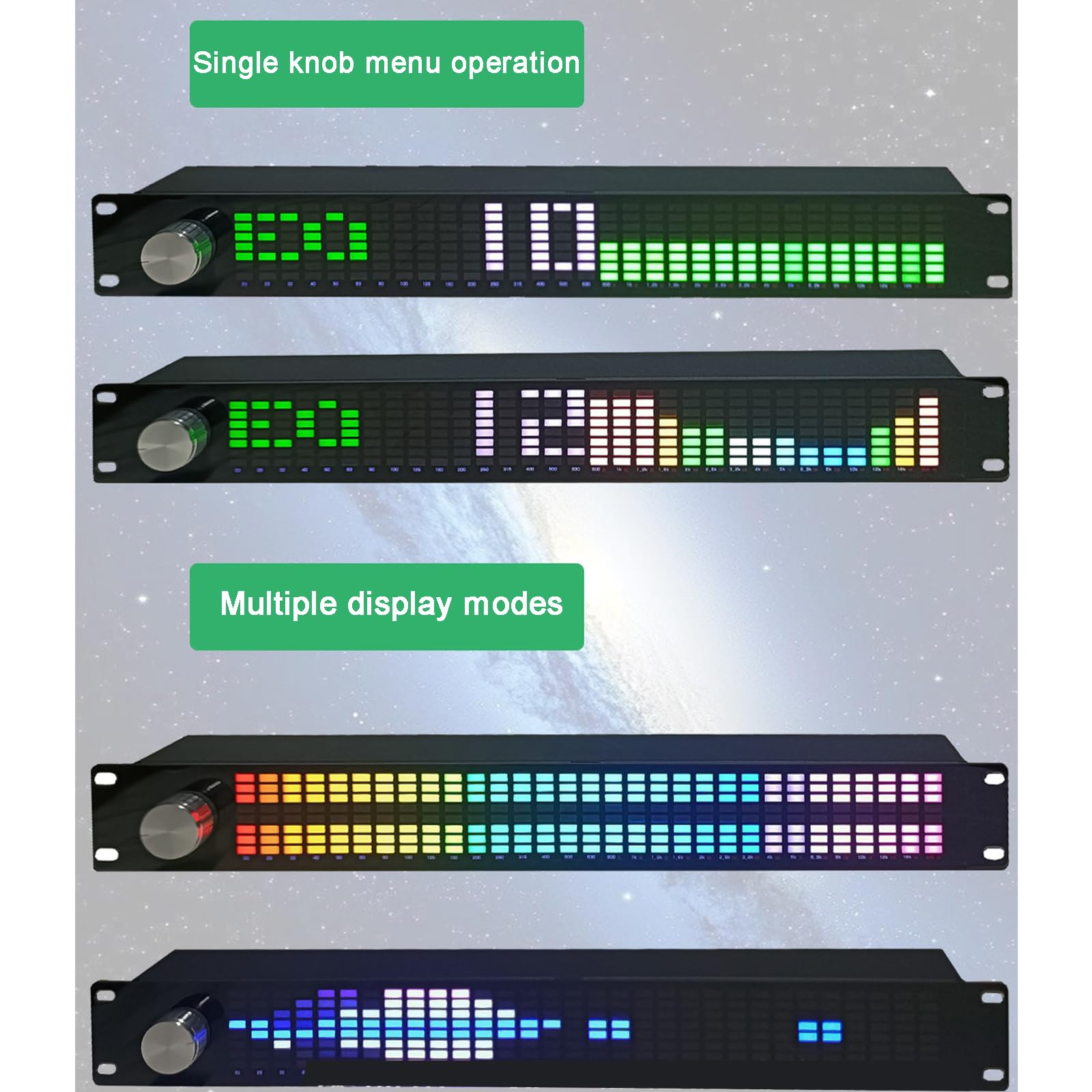 Égaliseur numérique 31 Bandes, égaliseur Graphique stéréo Double Canal 15 Bandes, 6 Effets sonores Fixes intégrés et Prend en Charge 10 Effets sonores prédéfinis, pour Une scène améliorée