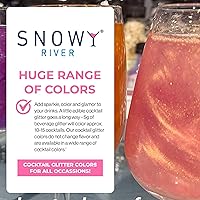 Vista 4 de Snowy River Cocktail Sparkle - Purpurina comestible natural para cócteles, vino, champán y refrescos, perfecta para fiestas o espolvorear pasteles