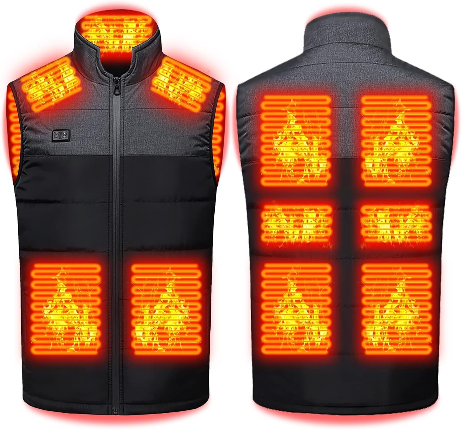 Heated Vest for Men Women,USB Electric Rechargeable Jacket 11 Heating Warming Vests for Fishing Hunting,Battery not Included