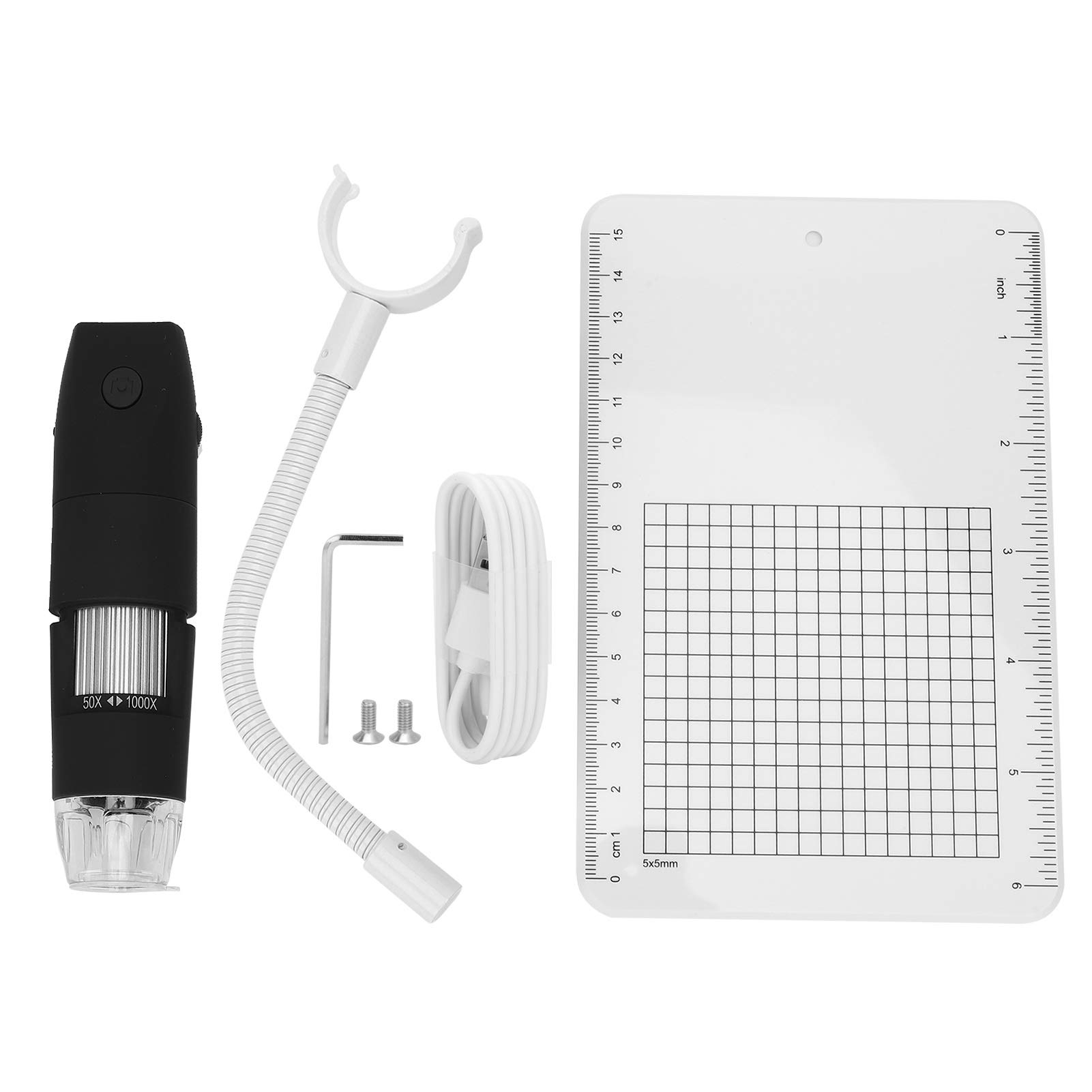 Microscopio digital inalámbrico, lupa USB 1080P HD WiFi 1000X (Black)