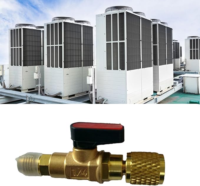 Válvula de Bola para Refrigerante de Aire Acondicionado 12mm/0.5in 1/4" SAE Latón miniatura 2