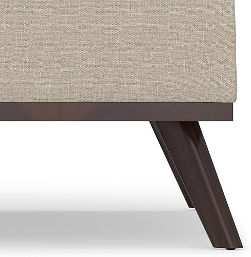 Miniatura 186 de SIMPLIHOME Owen - Bandeja rectangular moderna de mediados de siglo de 34 pulgadas de ancho, otomana pequeña para almacenamiento de mesa auxiliar, en