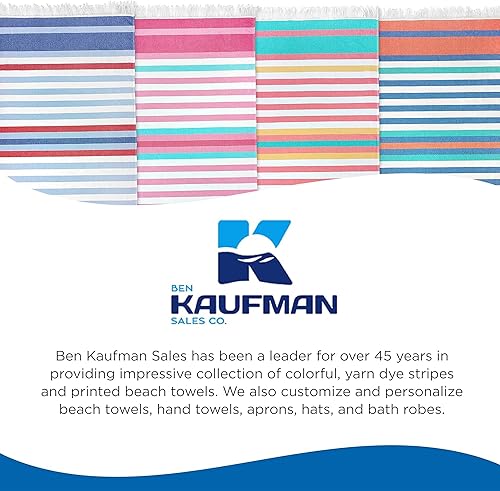 Miniatura 7 de Kaufman - Juego de 4 toallas de playa de rayas Fouta 100  algodón sin arena piscina yoga spa toalla de viaje  manta paquete de 4 unidades 36 x 70