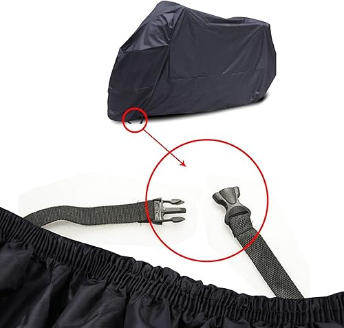 Miniatura 3 de Impermeable a prueba de polvo moto moto cubierta todo clima protección al aire libre para Yamaha Suzuki Honda Motocicletas XXL Negro Universal