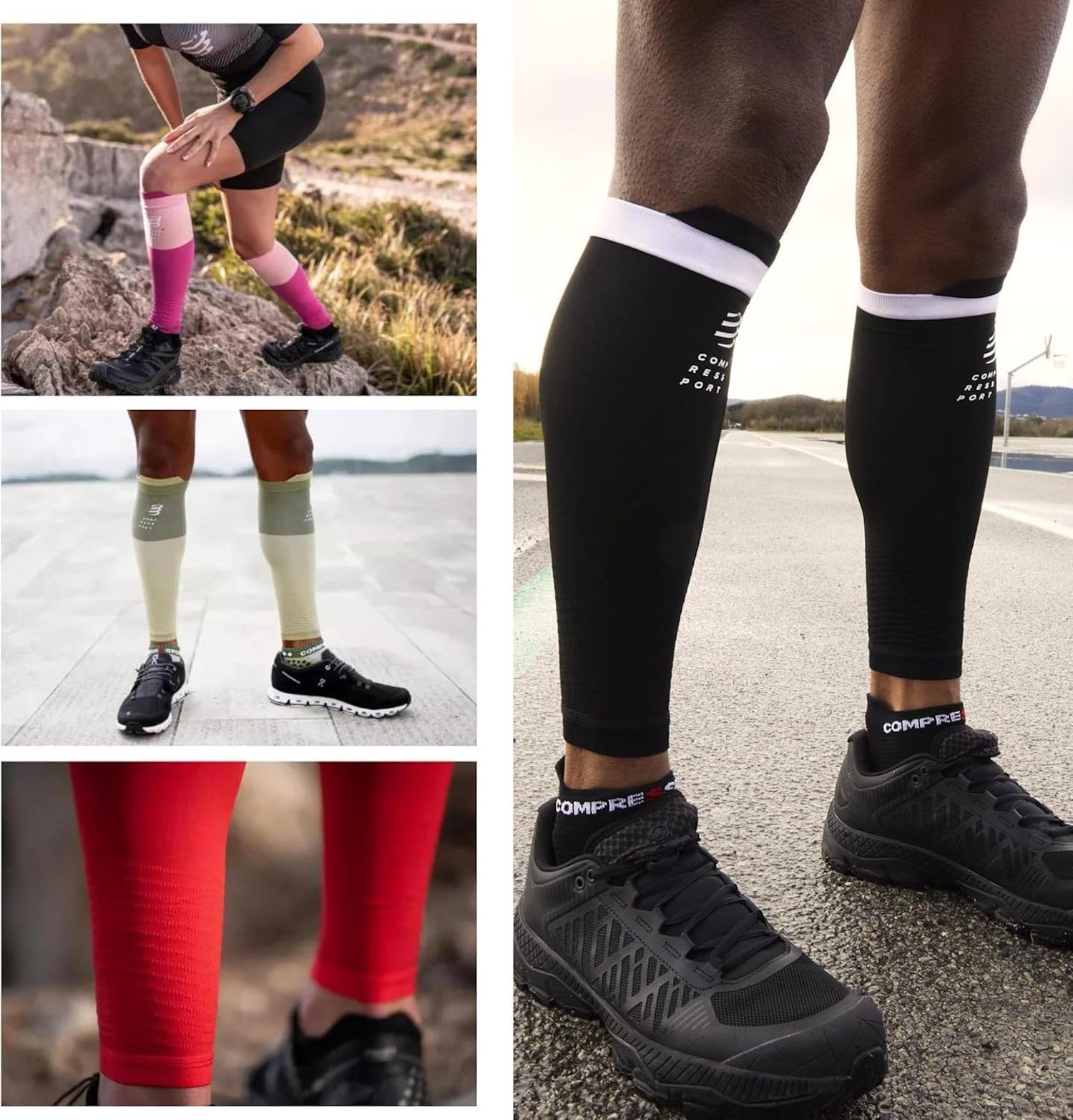 Compressport R2V2 - Manga de compresión para las pantorrillas - Protección muscular, rendimiento y recuperación para el deporte - Ultraligero y anti-fatiga - Correr, Ciclismo, Trail y Triatlón