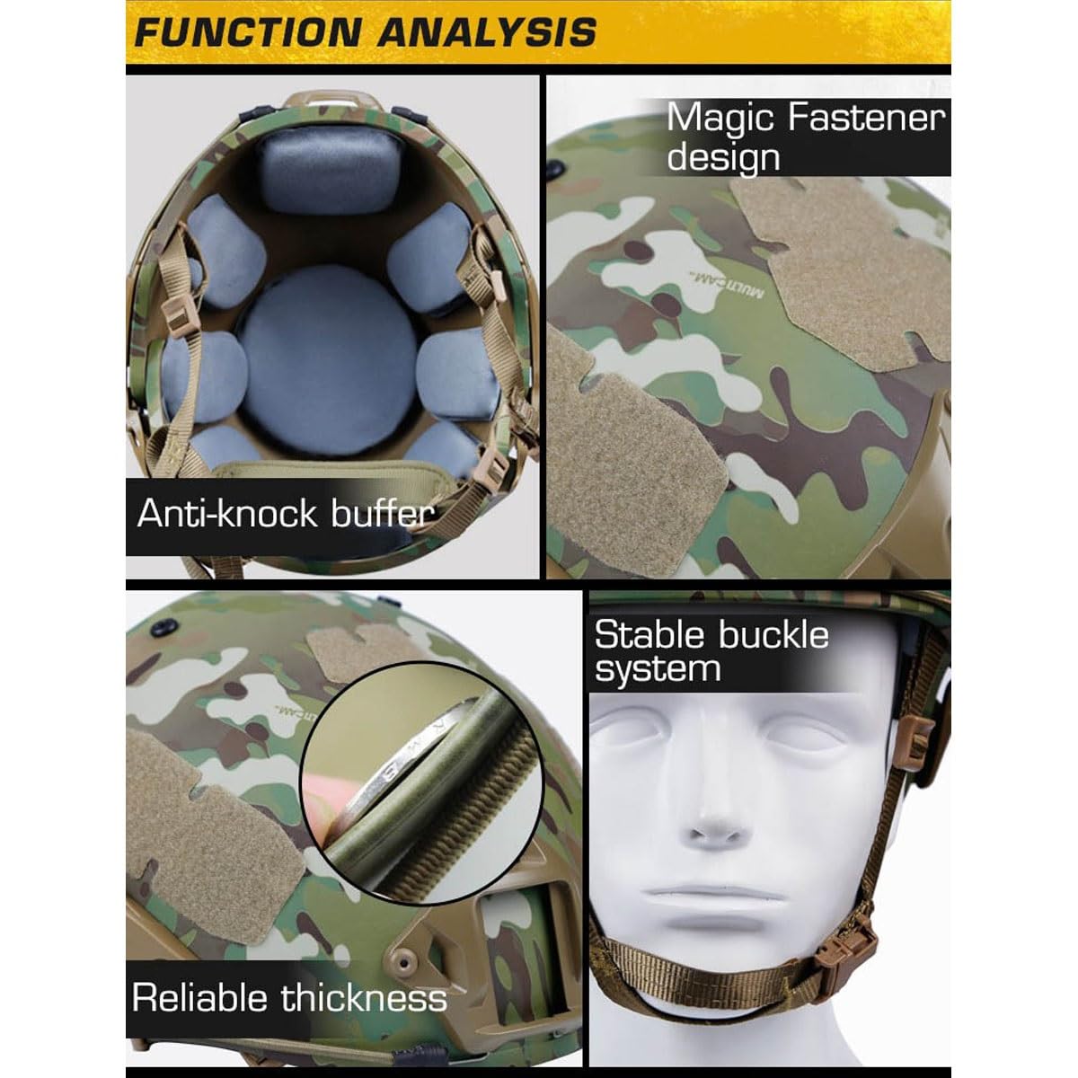 Dwufunkcyjny Regulowany Hełm Taktyczny AF Z Systemem Szyn Do Gry Airsoft CS