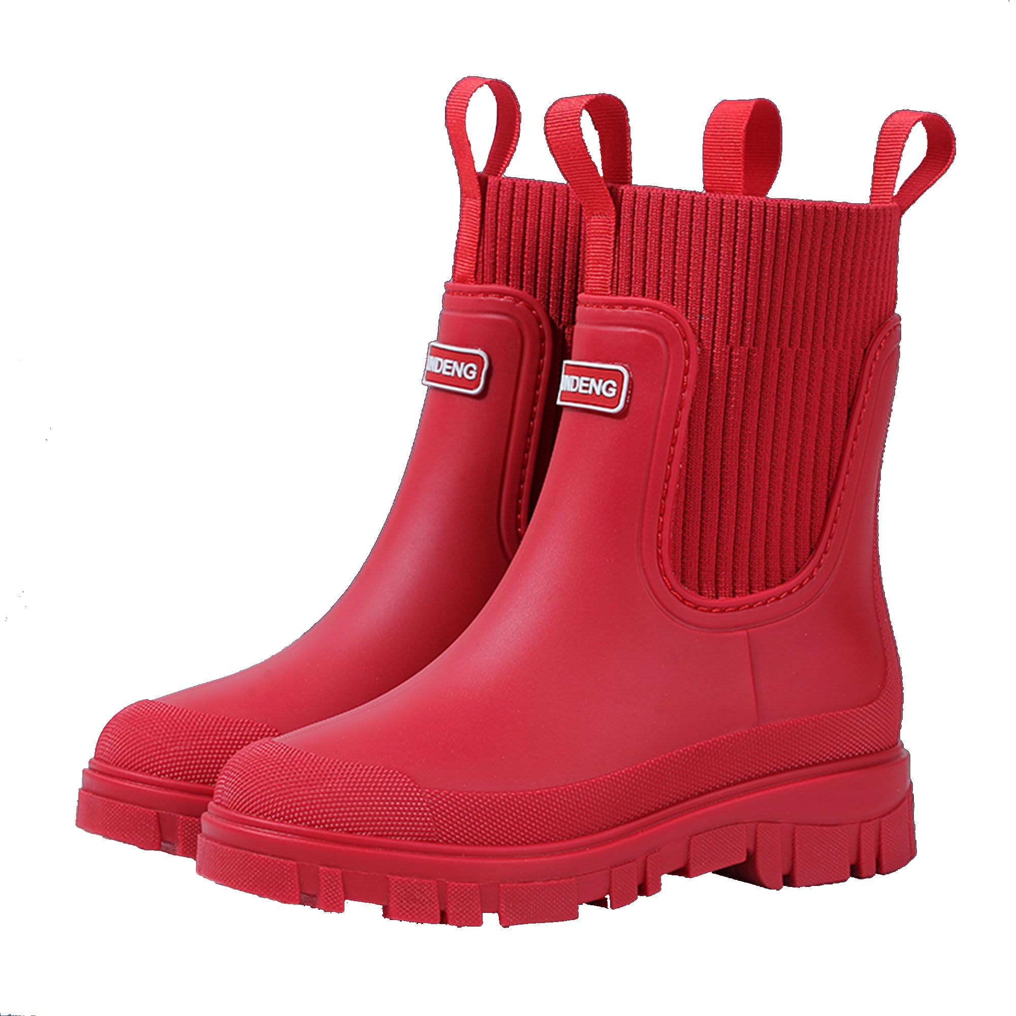 Gummistiefel Damen Halbhoch Wasserdicht Chelsea Boots Stallschuhe