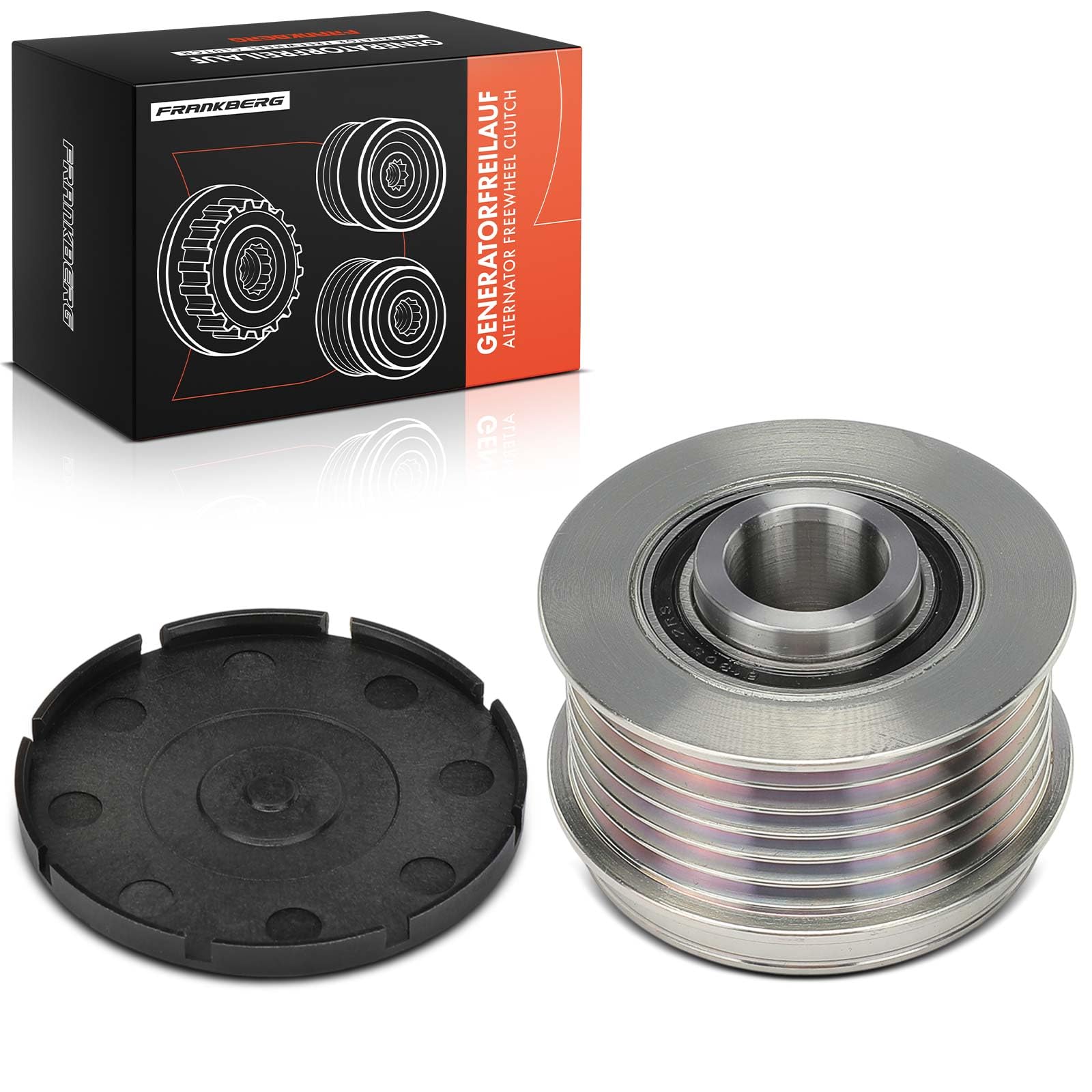 Frankberg Puleggia a Ruota Libera Puleggia del generatore Con 6 Scanalature Compatibile con Corsa C X01 1.0L-1.4L Serie 3 Cabriolet E93 325d 330d 3.0L Replace# 535006310