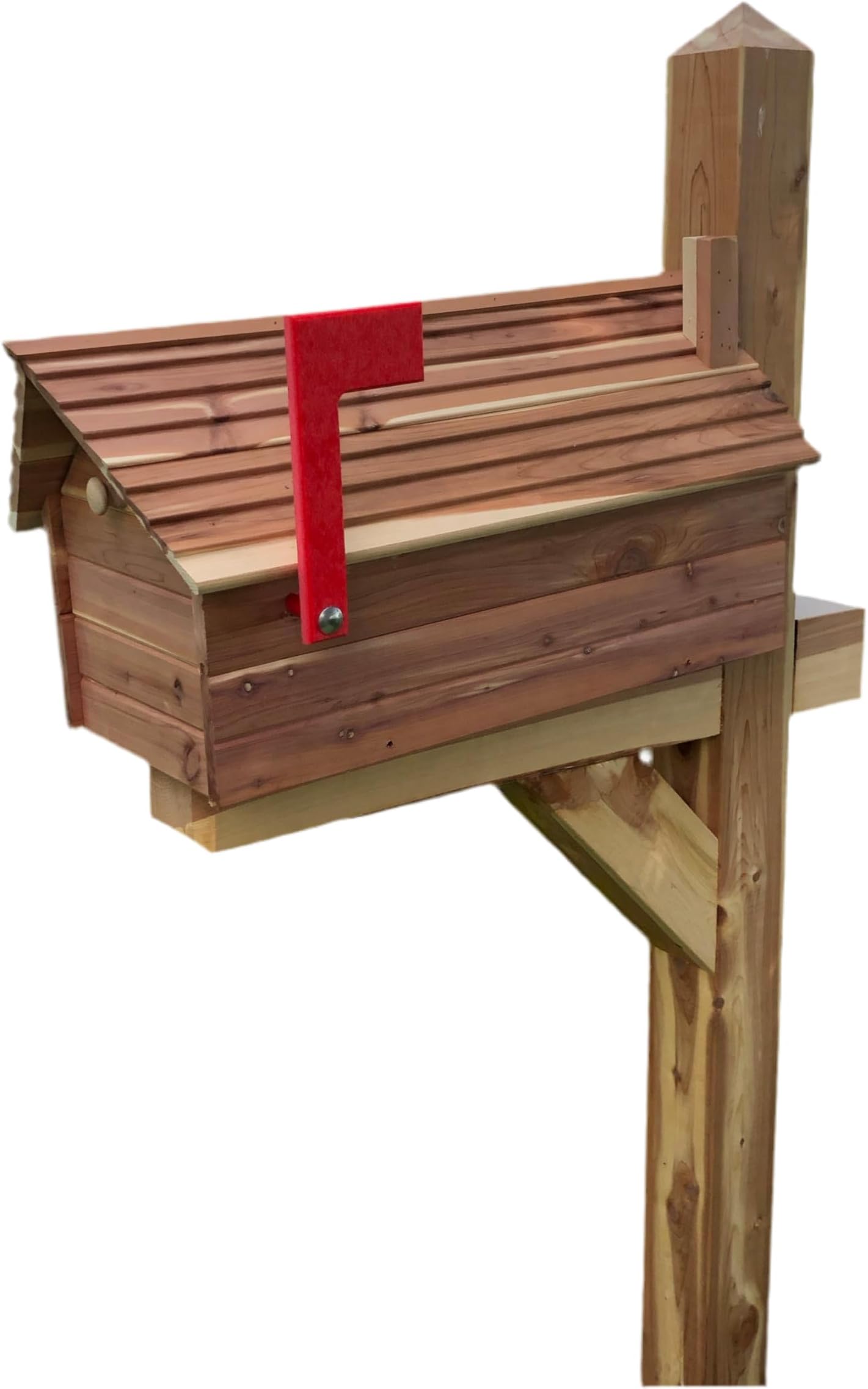 The Stone Bridge Cedar Mailbox | Simple and Beautiful Cedar Mailbox with Metal Insert | Cedar Chalet | Handmade in USA | Made with Aromatic Red Cedar