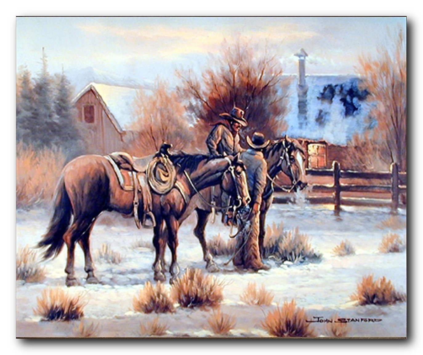 Cowboy At First Light Wild West Western Home Wall Decor Art Print Poster (16x20)