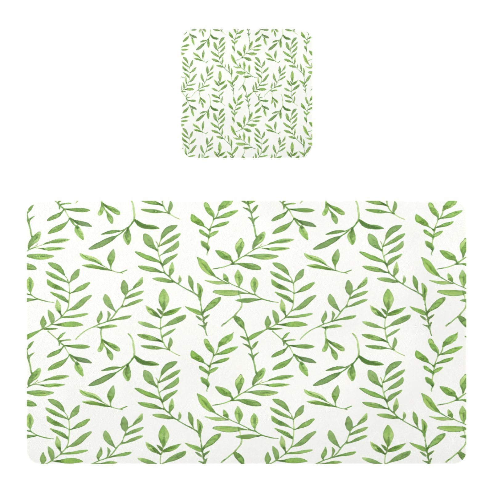 BURSTDDY Leaves Placemat Waterproof Place Mat for Dining Table