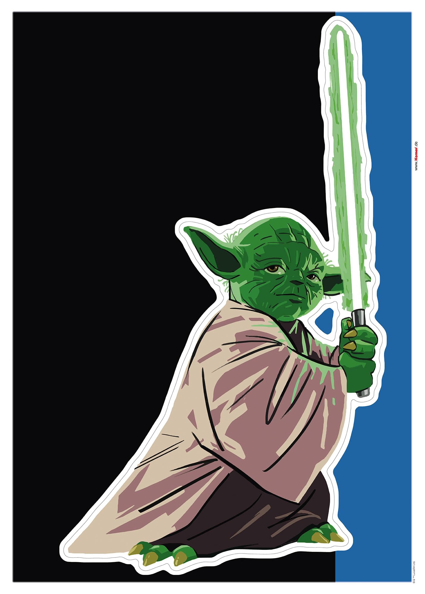 Komar Wall Sticker Star Wars Yoda Training Session Size 50 x 70 cm