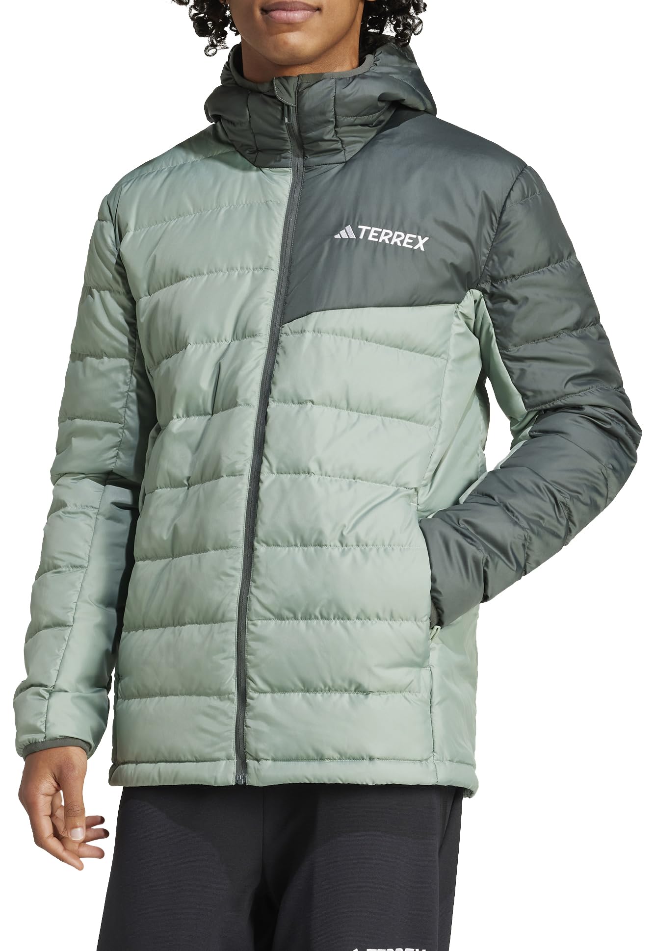 adidas Men's Chaqueta con capucha Terrex Multi Light Down