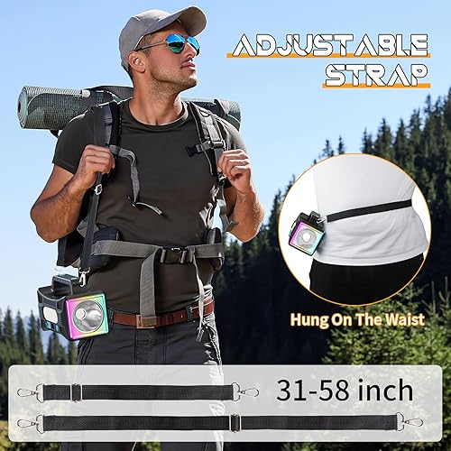 Miniatura 6 de Homly Foco recargable, linterna de mano de 10000 mAh con salida USB de soporte ultra largo como banco de energía, con 9 modos de iluminación como