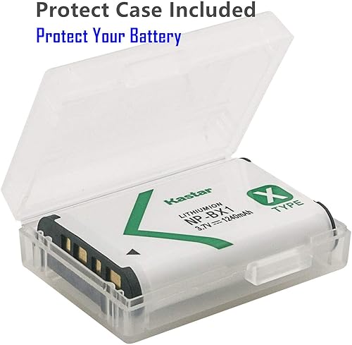 Miniatura 2 de Kastar Paquete de 2 baterías NP-BX1 y cargador de pared CA de repuesto para Sony HDR-PJ270E, HDR-PJ405, HDR-PJ410, HDR-PJ440, Vlog Camera ZV-1,