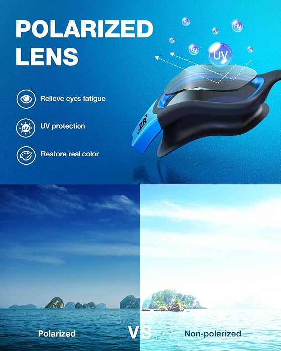 ZIONOR Swim Goggles, G1 MAX Polarized Anti-Fog Swimming Goggles for Men Women