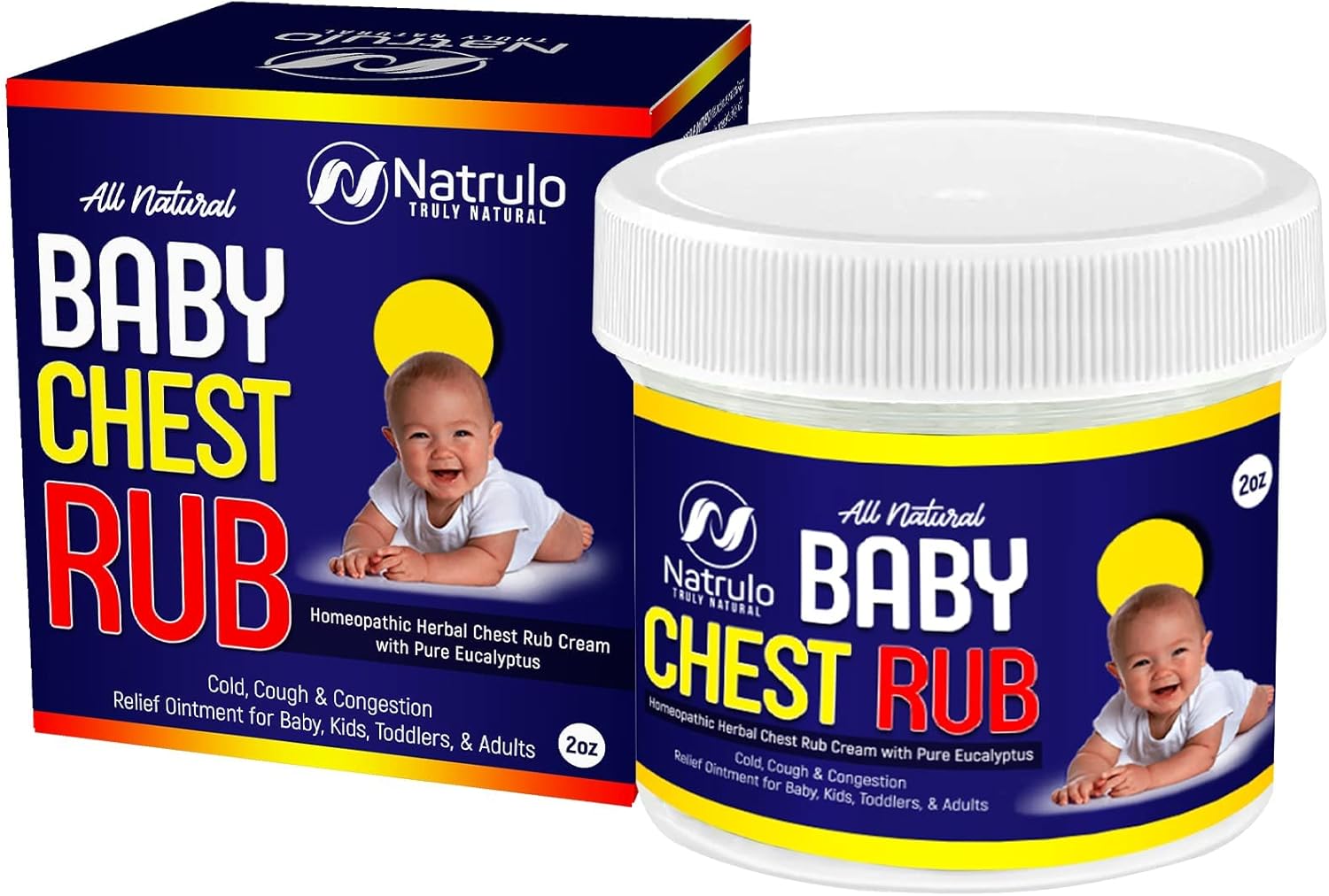 Natrulo All Natural Baby Chest Rub Cold, Cough