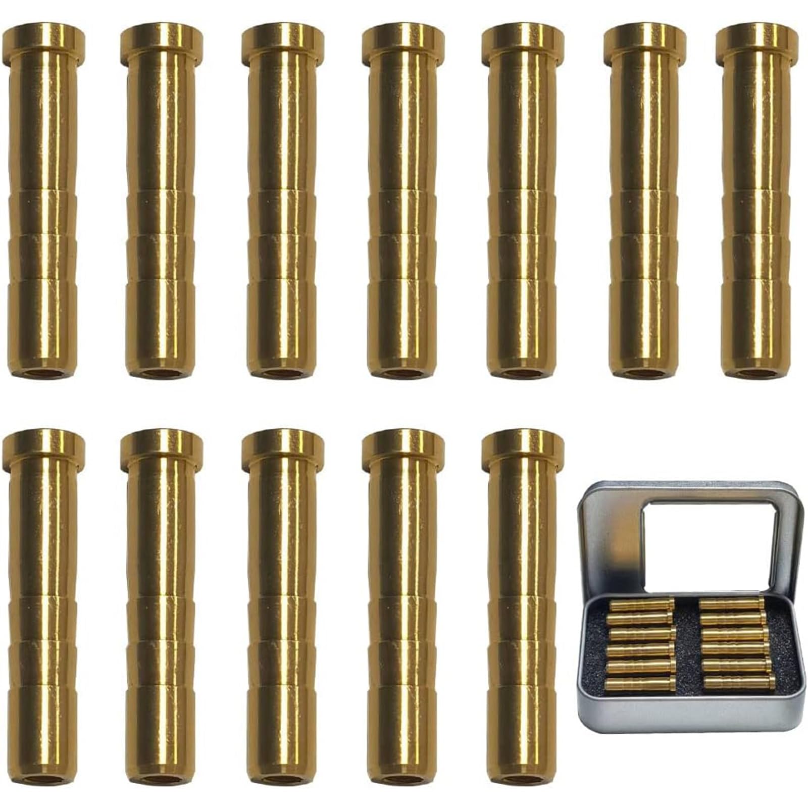 THE WHITE SHOP 12PCS Grain Archery Arrow Copper & Aluminum Insert Screw Copper Brass Arrow Inserts Arrowheads Connector,for Diameter.244 Arrow Shaft Archery Accessories (Size : 50)