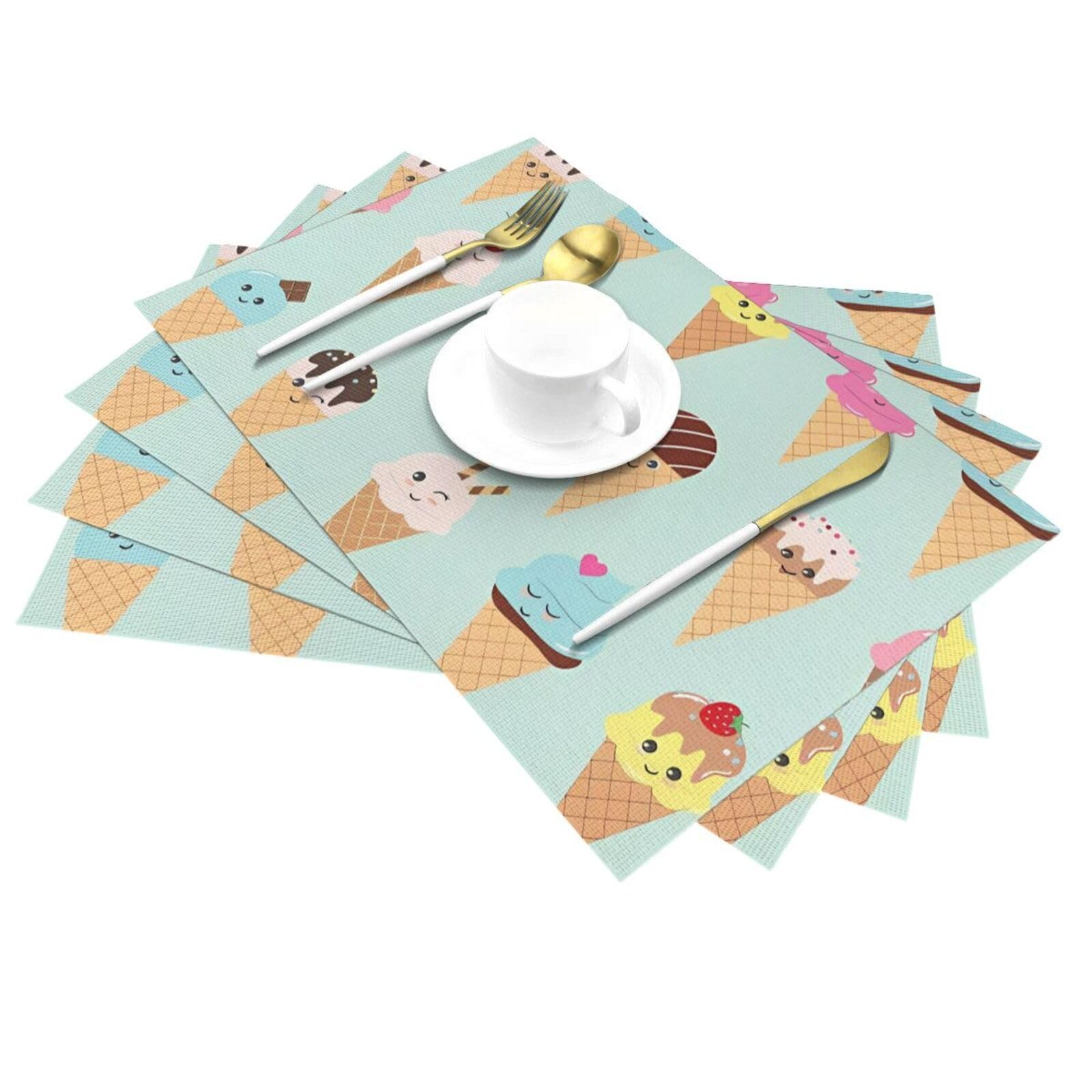 Sets De Table Antidérapants Lavables - 30x40 Cm Et 50x60 Cm, EVA, Résistants à La Chaleur - 2