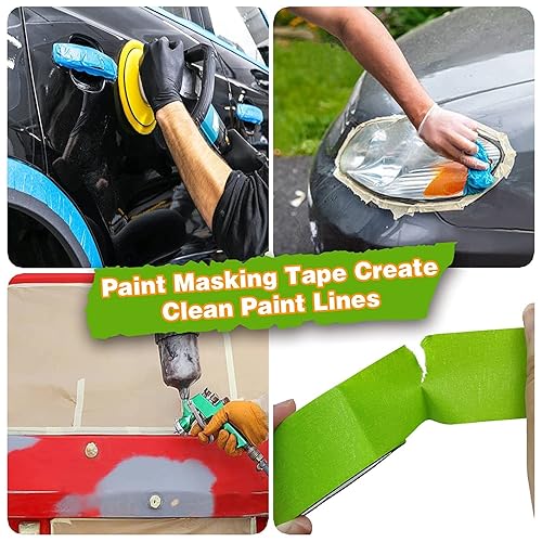 Miniatura 7 de Cinta fina para pintores de 18, 14, 12 pulgada de ancho, cinta de pintura cinta de enmascarar, cinta de rayas para manualidades, selección