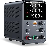 Vista 8 de Fuente de alimentación de CC variable, fuente de alimentación de banco con perilla de ajuste del codificador, botón de activación/desactivación