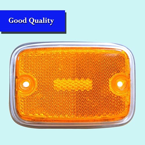 Miniatura 3 de Paquete de 4 lentes laterales compatibles con los modelos Volkswagen Type-2 Bus 1975-1979 Hippie Bus Minibus Van y autos clásicos (cuerpo plateado)