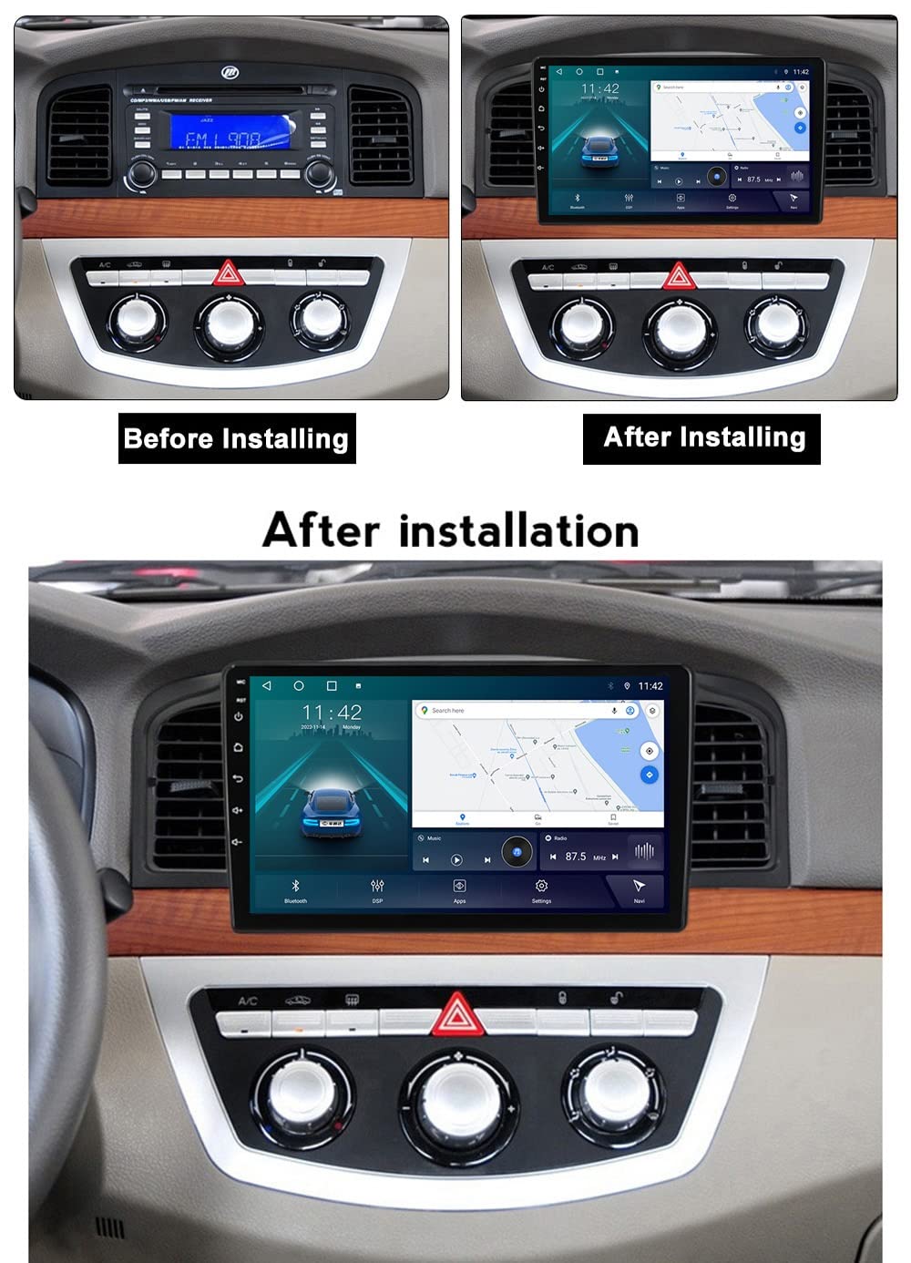 Amazon.com: Radio de coche estéreo Android 11 para Lifan 620/Solano  2008-2013 pantalla táctil de 9 pulgadas Carplay Android Auto Volante  Controles Bluetooth FM AM con cámara de respaldo Control de voz (Tamaño :