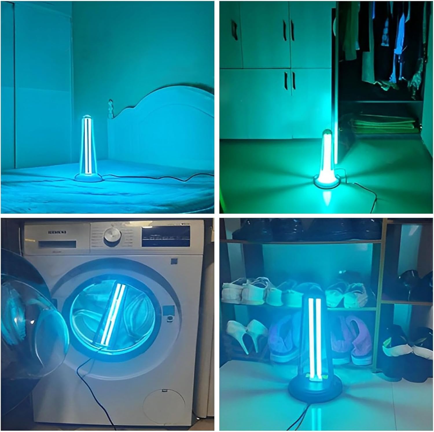 Esterilizador UV Dispositivo De Desinfección para El Hogar Lámpara De Esterilización óptima De Luz Ultravioleta Tasa Antibacteriana Uvc 99% Lámpara De Desinfección Port, Black, 55W
