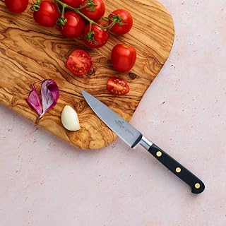 Sabatier – IDEAL, 100% geschmiedetes Büromesser – 10 cm – Klinge aus rostfreiem Stahl und Messingnieten – Perfekt für Präzisionsaufgaben wie Schälen, Schneiden und Pariere