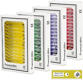 Plastic Prepared Microscope Slides Specimen 48Pcs Insects Plants Animals Flowers Sample Biological Specimen, Stereo Microscopes Slide for Kids Children Students Enlighten Education Science Programs